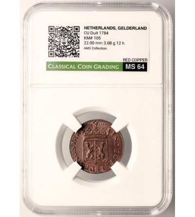 Netherlands, Province Geldern / Gelderland (1581-1795). Duit 1784, Harderwijk Mint - CCG MS 64