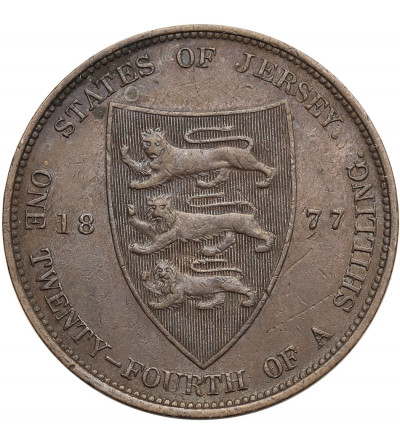 Jersey, Wiktoria (1837-1901). 1/24 Szylinga (Shilling) 1877 H