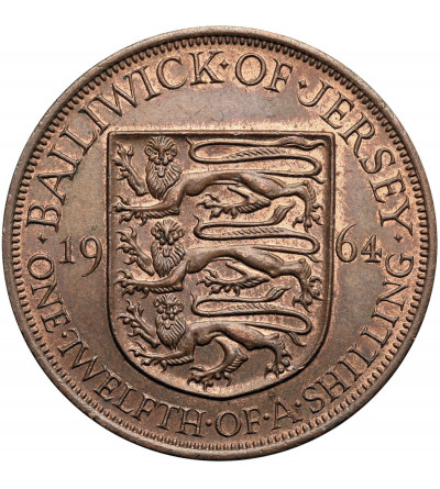 Jersey, Elizabeth II (1952-2022). 1/12 Shilling 1964