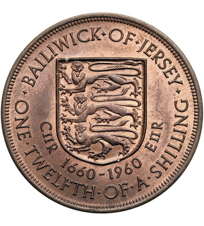 Jersey, Elizabeth II (1952-2022). 1/12 Shilling 1960