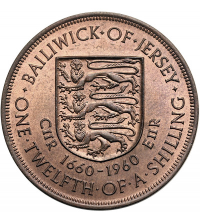 Jersey, Elizabeth II (1952-2022). 1/12 Shilling 1960