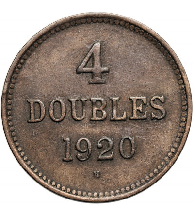 Guernsey, George V (1910-1936). 4 Doubles 1920 H