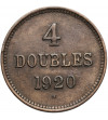 Guernsey, George V (1910-1936). 4 Doubles 1920 H