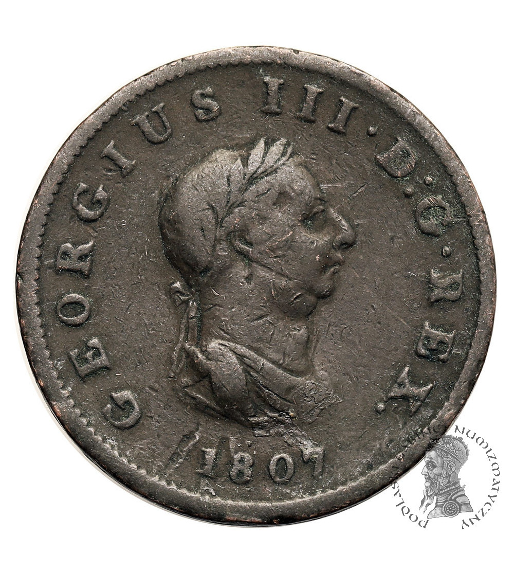 Wielka Brytania, Jerzy III (1760-1820). 1/2 penny 1807