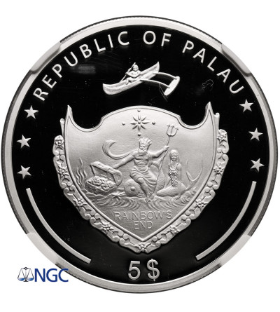 Palau. 5 dolarów 2016, Rok Małpy - NGC PF 69