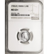 India British, Edward VII. 1/4 Rupee 1906 (C), Calcutta mint - NGC MS 63+