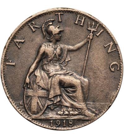 Wielka Brytania, Jerzy V (1910-1936). 1 Farthing 1918
