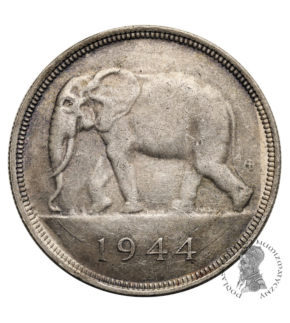 Belgian Congo. 50 Francs 1944, elephant