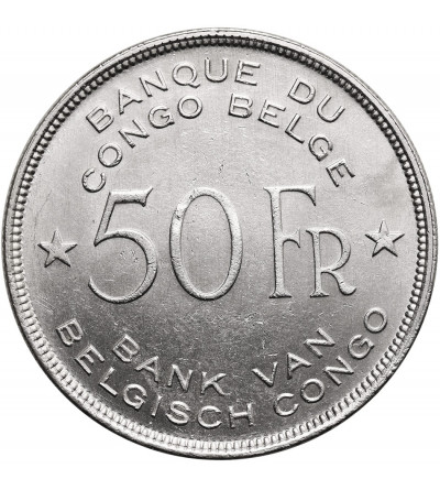 Kongo Belgijskie. 50 franków 1944, słoń