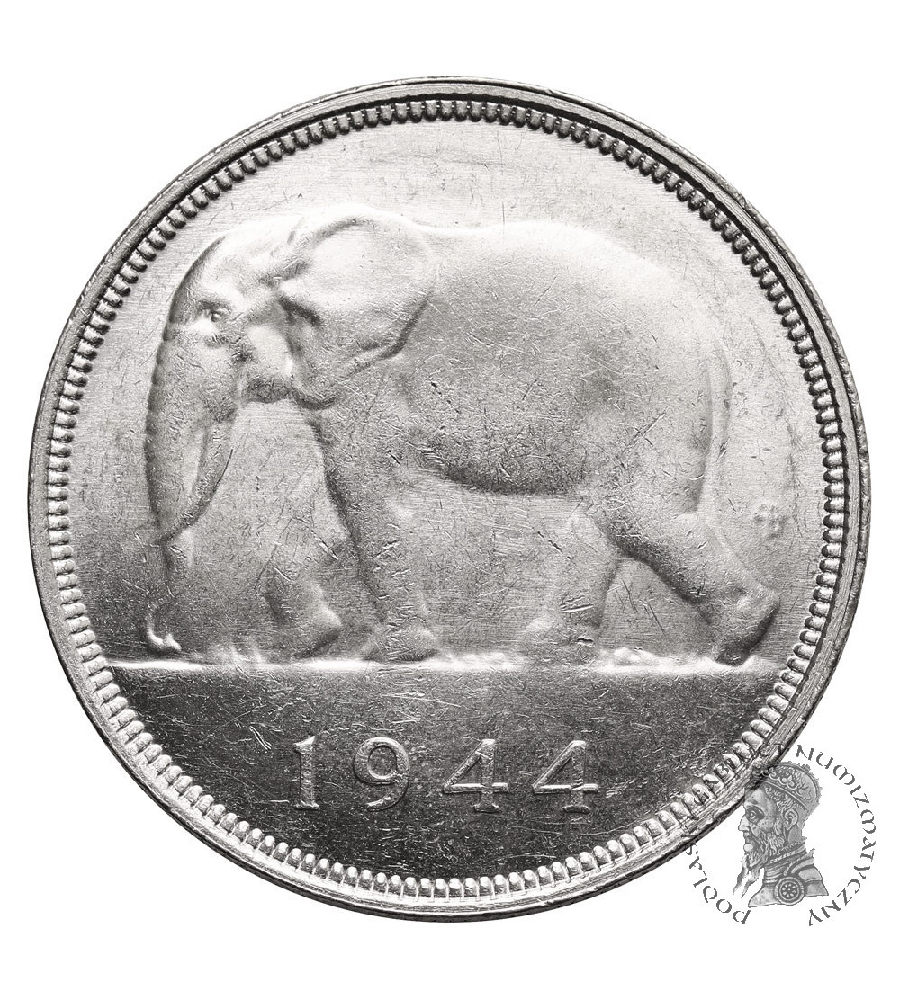 Belgian Congo. 50 Francs 1944, elephant