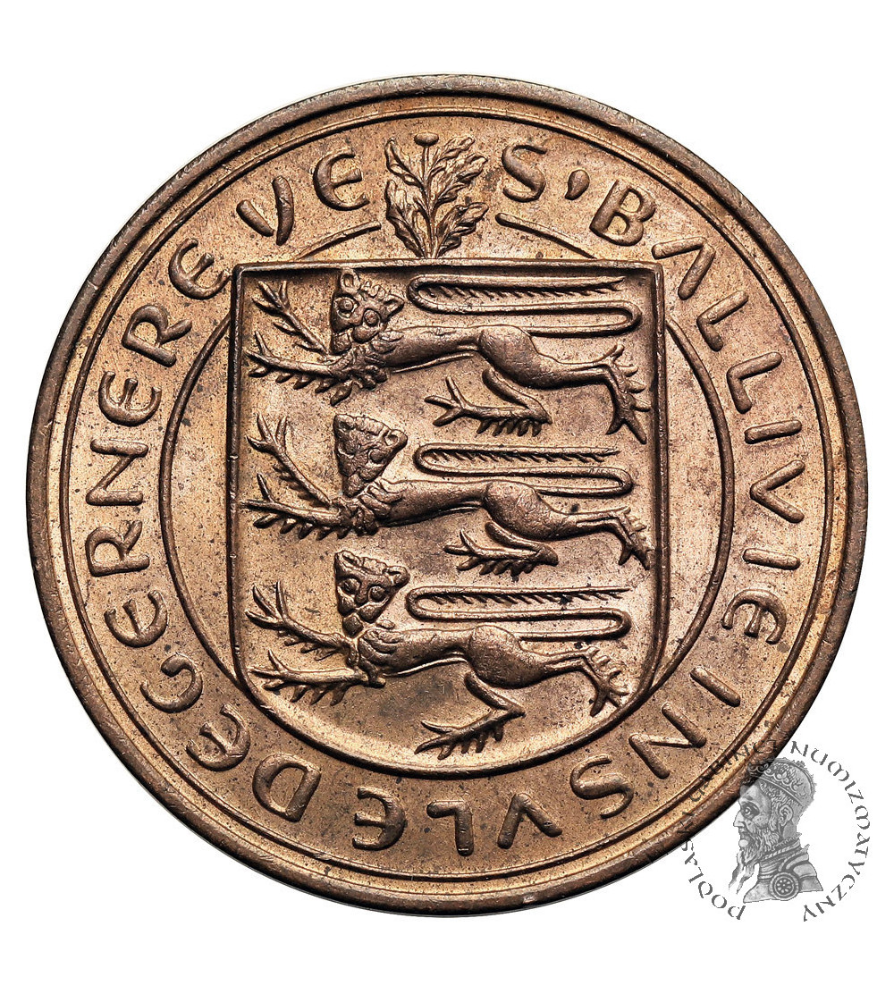 Guernesey, Elżbieta II (1952-2022). 8 Doubles 1959 P.V.