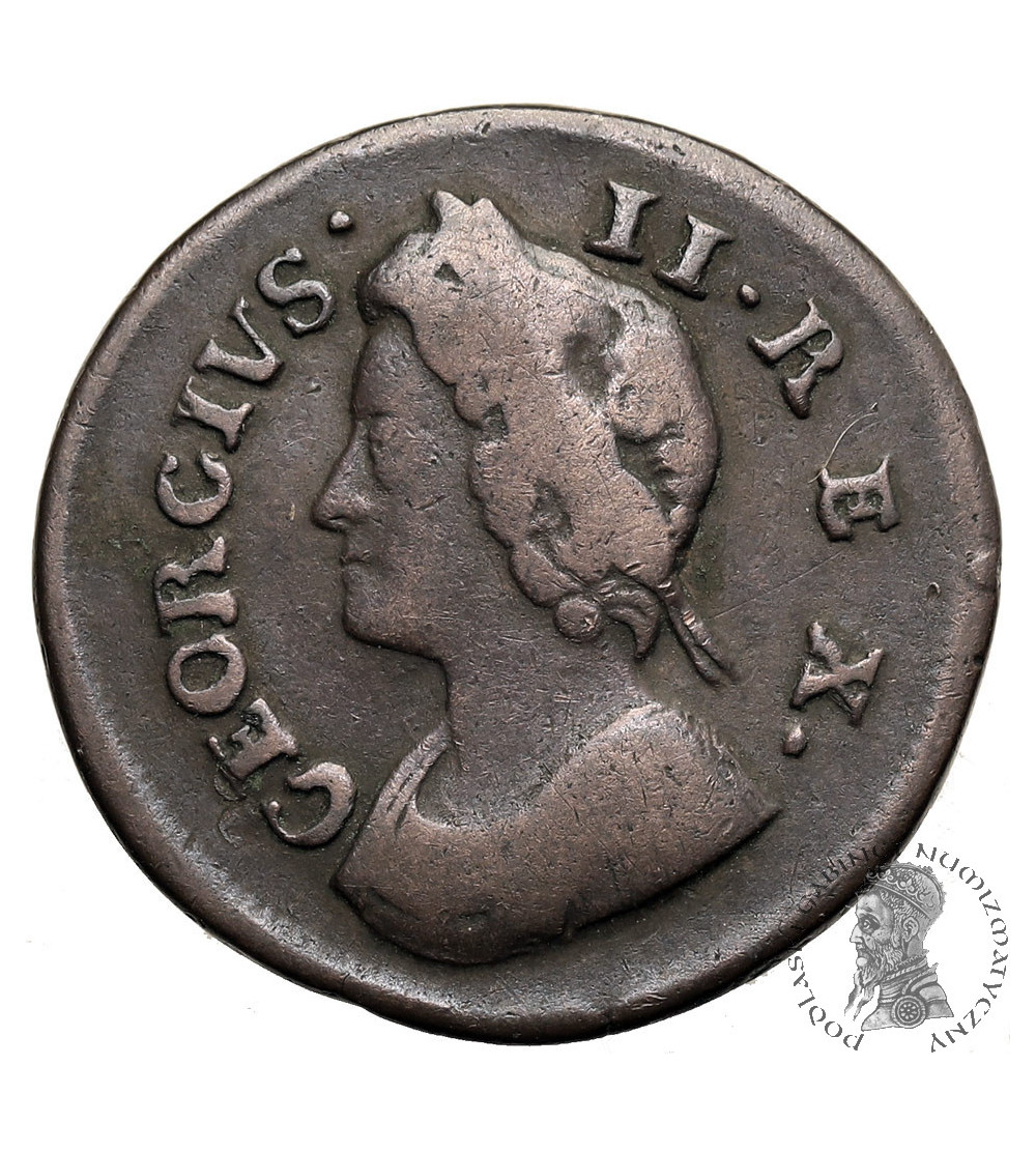 Wielka Brytania, Jerzy II (1727-1760). 1 Farthing 1736