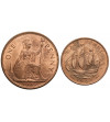 Wielka Brytania, Elżbieta II (1952-2022). Zestaw 1/2 penny i 1 penny 1967