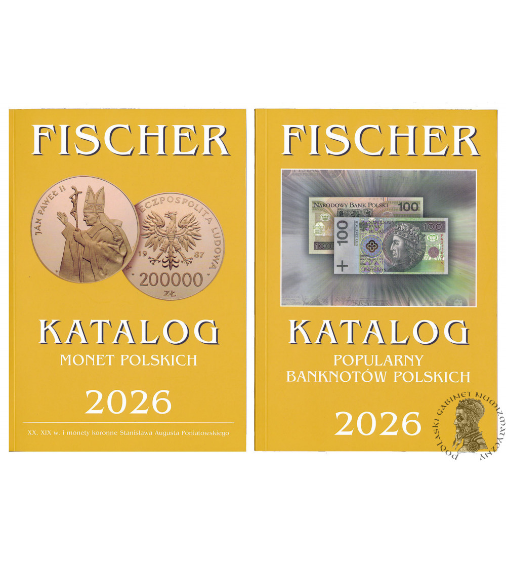 Fischer zestaw 2026 - 2 katalogi (monety i banknoty polskie)
