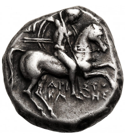 Ancient Greece. Calabria, Tarentum. AR Didrachm, 272-235 BC, Aristokles, magistrate