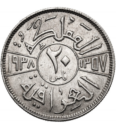 Irak. Ghazi I, 1933-1939. 20 Fils, AH 1357 / 1938 AD (I)