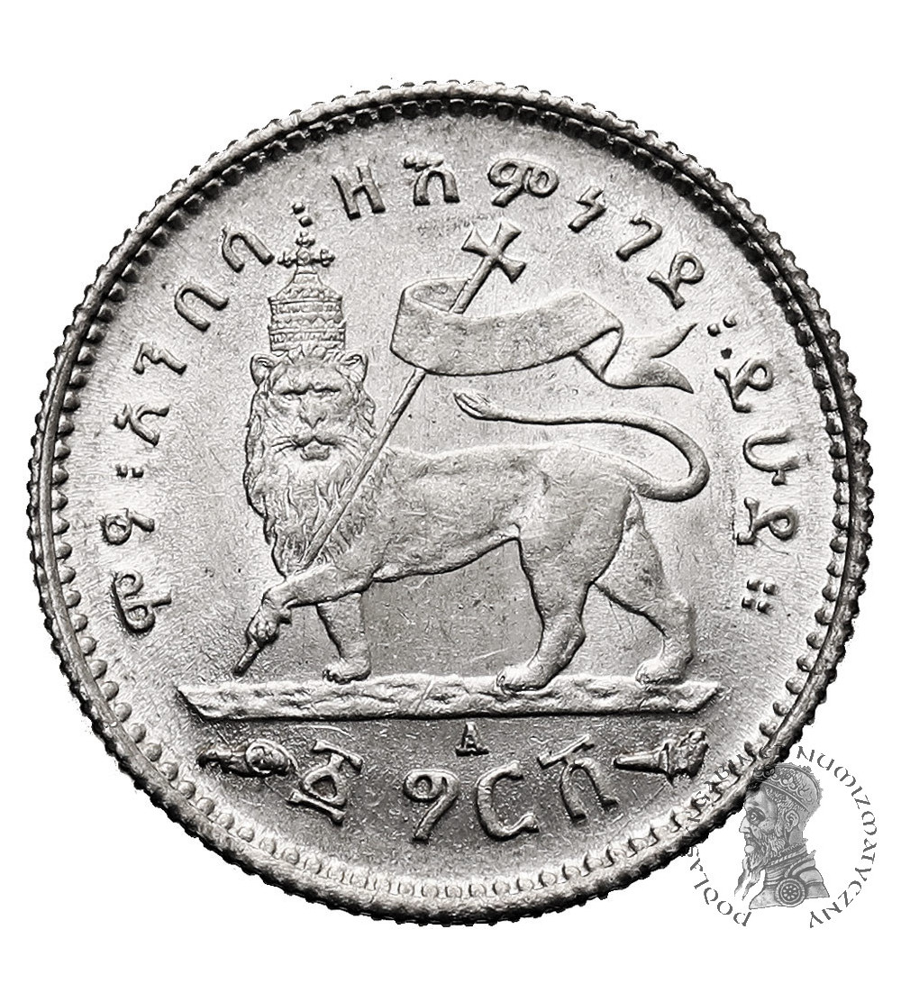 Etiopia, Menelik II 1889-1913. 1 Gersh EE 1895 / 1902-1903 AD, Paryż