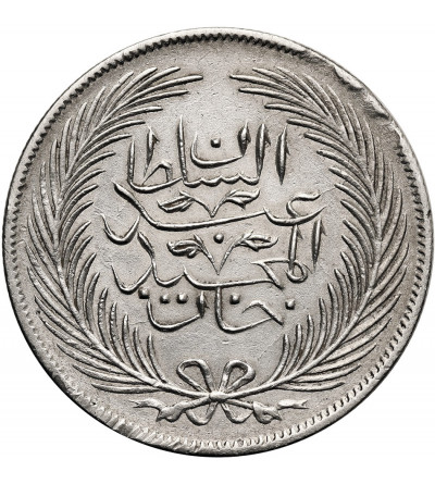 Tunisia, Sultan Abdul Aziz i Muhammad al-Sadiq Bey, 1860-1876 AD. 5 Piastres, AH 1281 / 1864 AD