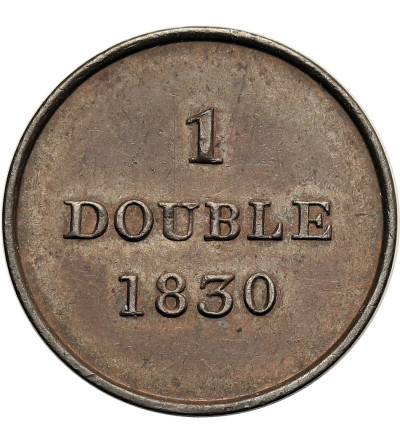 Guernsey, George IV (1820-1830). 1 Double 1830