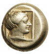 Grecja. Lesbos, Mitylena. EL Hekte (1/6 Statera), ok. 377-326 r. p.n.e.