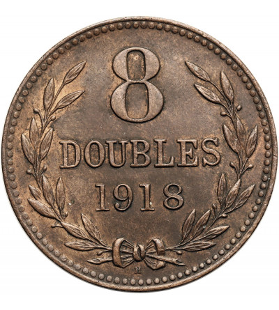Guernsey, George V (1910-1936). 8 Doubles 1918 H
