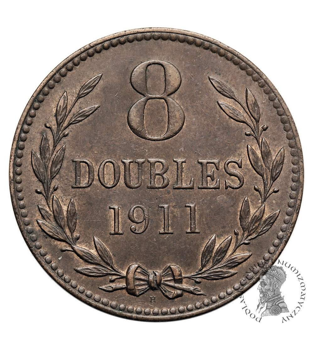 Guernsey, George V (1910 - 1936). 8 Doubles 1911