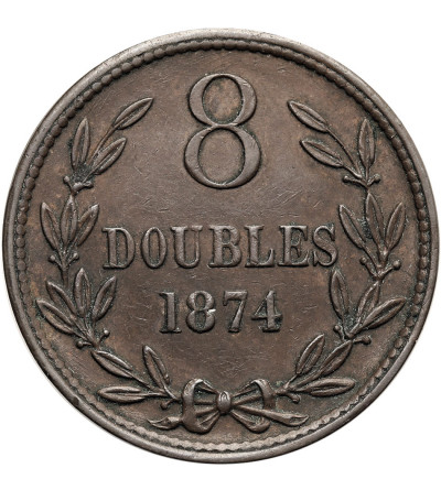 Guernsey, Victoria (1837 - 1901). 8 Doubles 1874