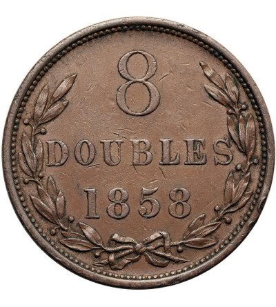Guernsey, Victoria (1837 - 1901). 8 Doubles 1858
