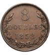 Guernsey, Victoria (1837 - 1901). 8 Doubles 1858