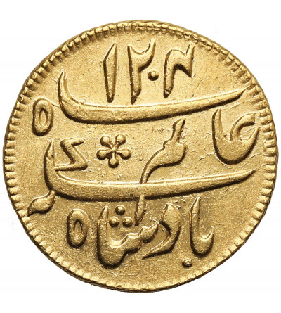 India British, Bengal Presidency. George IV, 1760-1820. 1/2 Mohur, AH 1204 rok 19 / 1808 AD