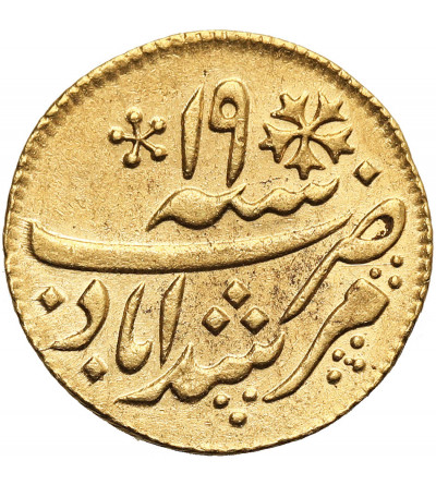India British, Bengal Presidency. George IV, 1760-1820. 1/4 Mohur, AH 1204 rok 19 / 1808 AD