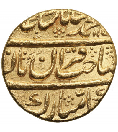 India. Mughal Empire. Muhammad Shah, 1719-1748 AD. Gold Mohur, AH 114? yeark 29 / 1746/1747 AD, Shahjahanabad (Delhi) mint