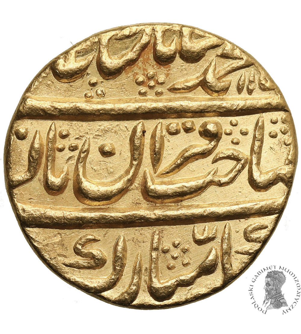 Indie. Imperium Wielkich Mogołów, Muhammad Shah, 1719-1748. Mohur, AH 114? rok 29 / 1746/1747 AD AD, Shahjahanabad (Dehli)