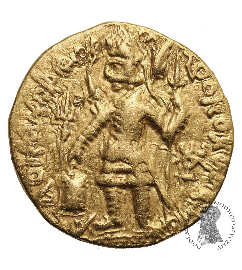 Starożytne Indie, Królestwo Kuszanów. Vasudeva I, 195-230 AD. Złoty stater (dinar), bez daty, mennica Pushapapura (Peszawar)
