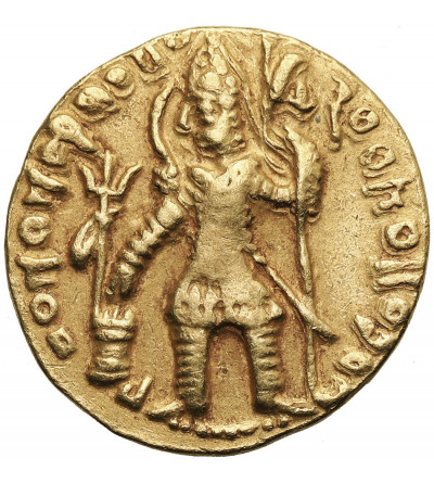 Ancient India, Kushan Empire. Vasudeva I, 195-230 AD. AV Dinar / Stater, no date, Pushapapura (Peshawar) mint