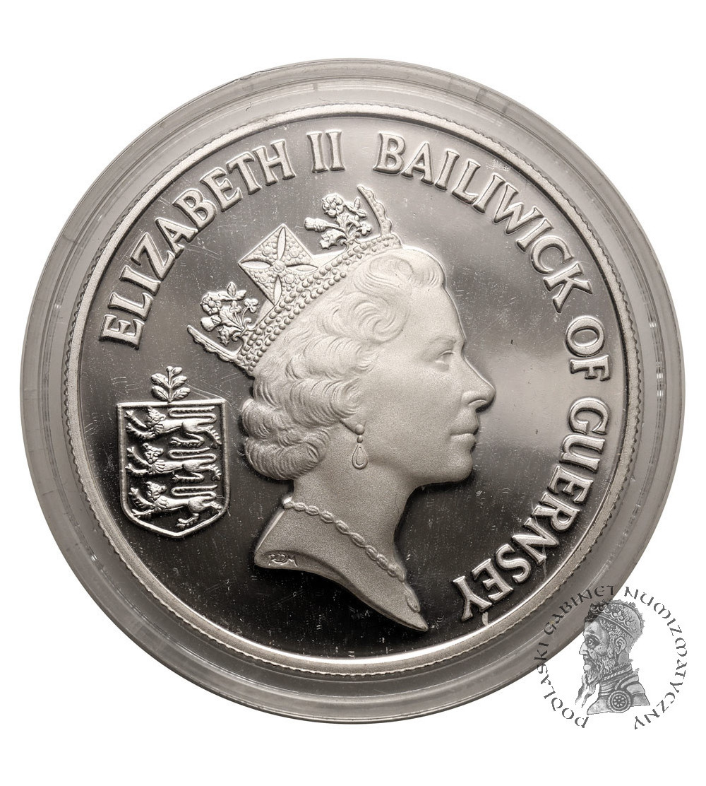 Guernsey, Elizabeth II (1952-2022). 2 pounds 1985, 40th anniversary of liberation from German occupation - Proof