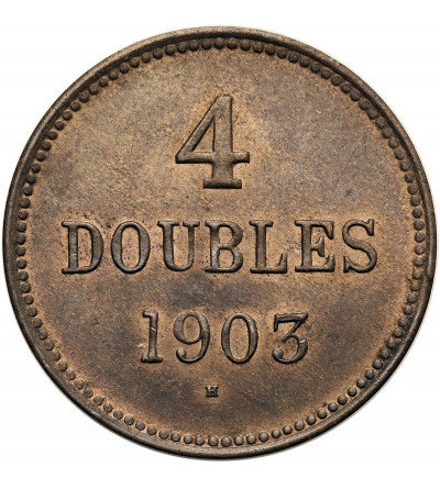 Guernsey, Edward VII (1901-1911). 4 Doubles 1903 H