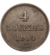 Guernsey, George V (1910-1936). 4 Doubles 1914 H
