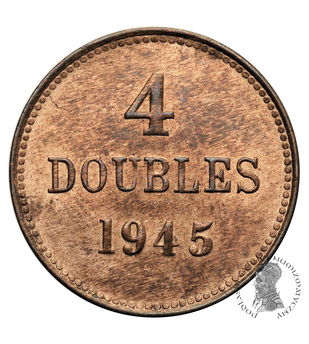 Guernsey, George VI (1936 - 1952). 4 Doubles 1945 H