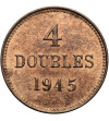 Guernsey, George VI (1936 - 1952). 4 Doubles 1945 H