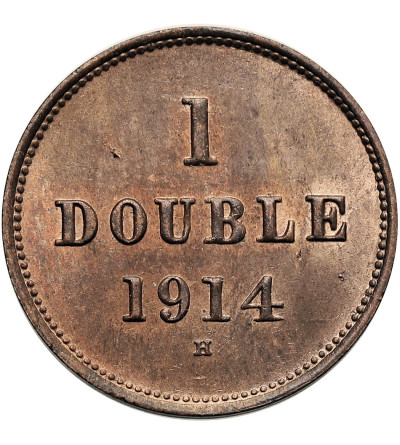 Guernsey, Jerzy V (1910 - 1936). 1 Double 1914 H