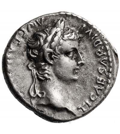 Rzym Cesarstwo. Tyberiusz, 14-37 AD. AR Denar, Lugdunum (Lyon)