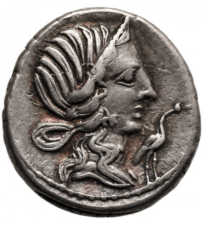 Rzym Republika, Q. Caecilius Metellus Pius, 81 r. p.n.e. AR Denar, mennica nieznana, północna Italia