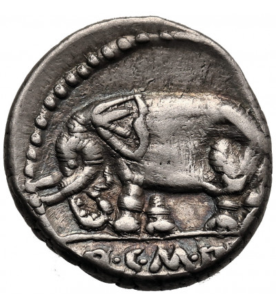 Rzym Republika, Q. Caecilius Metellus Pius, 81 r. p.n.e. AR Denar, mennica nieznana, północna Italia