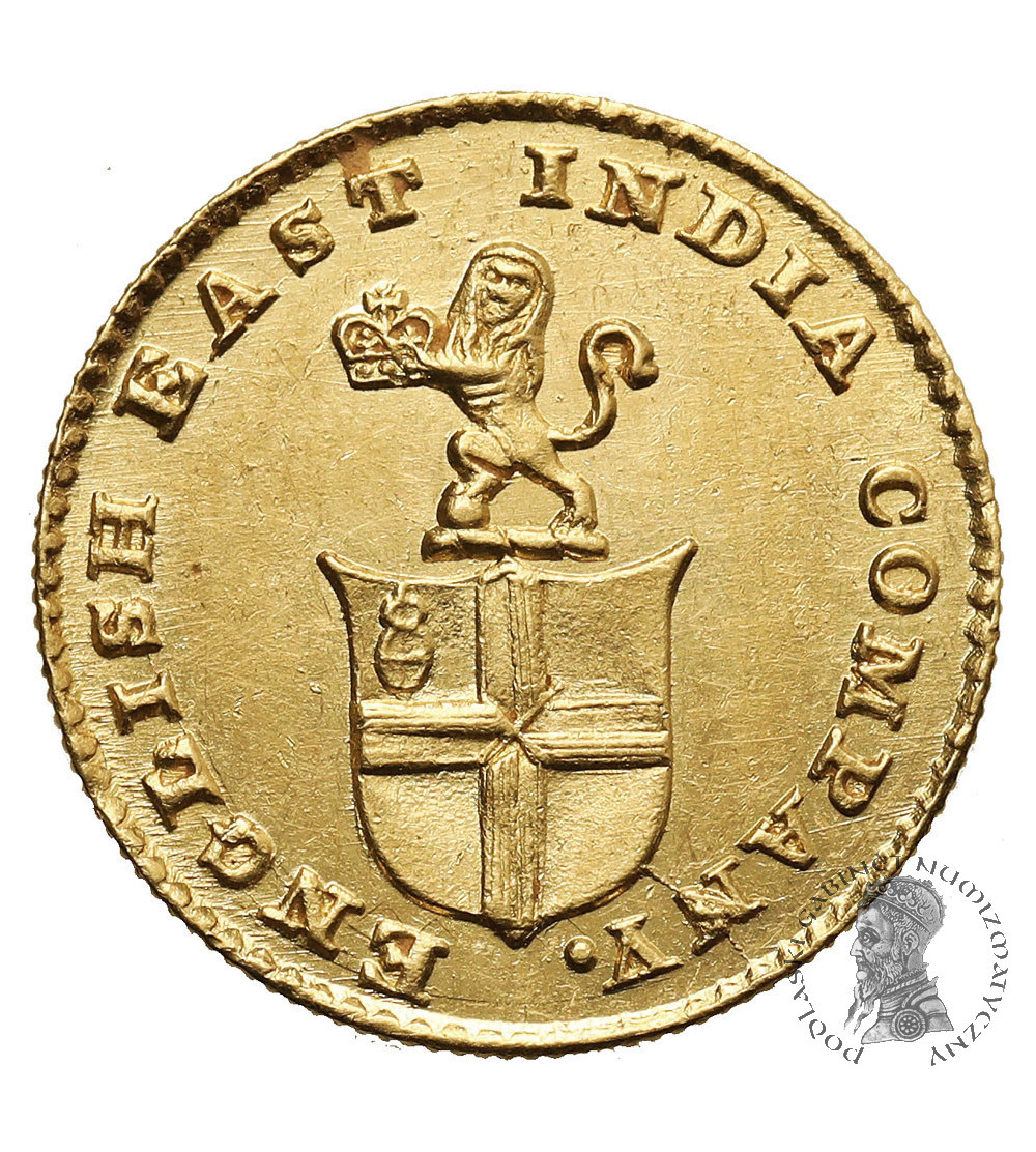 India British (East India Company). 1/3 Mohur (5 Rupees), no date (1819-20), Madras Presidency