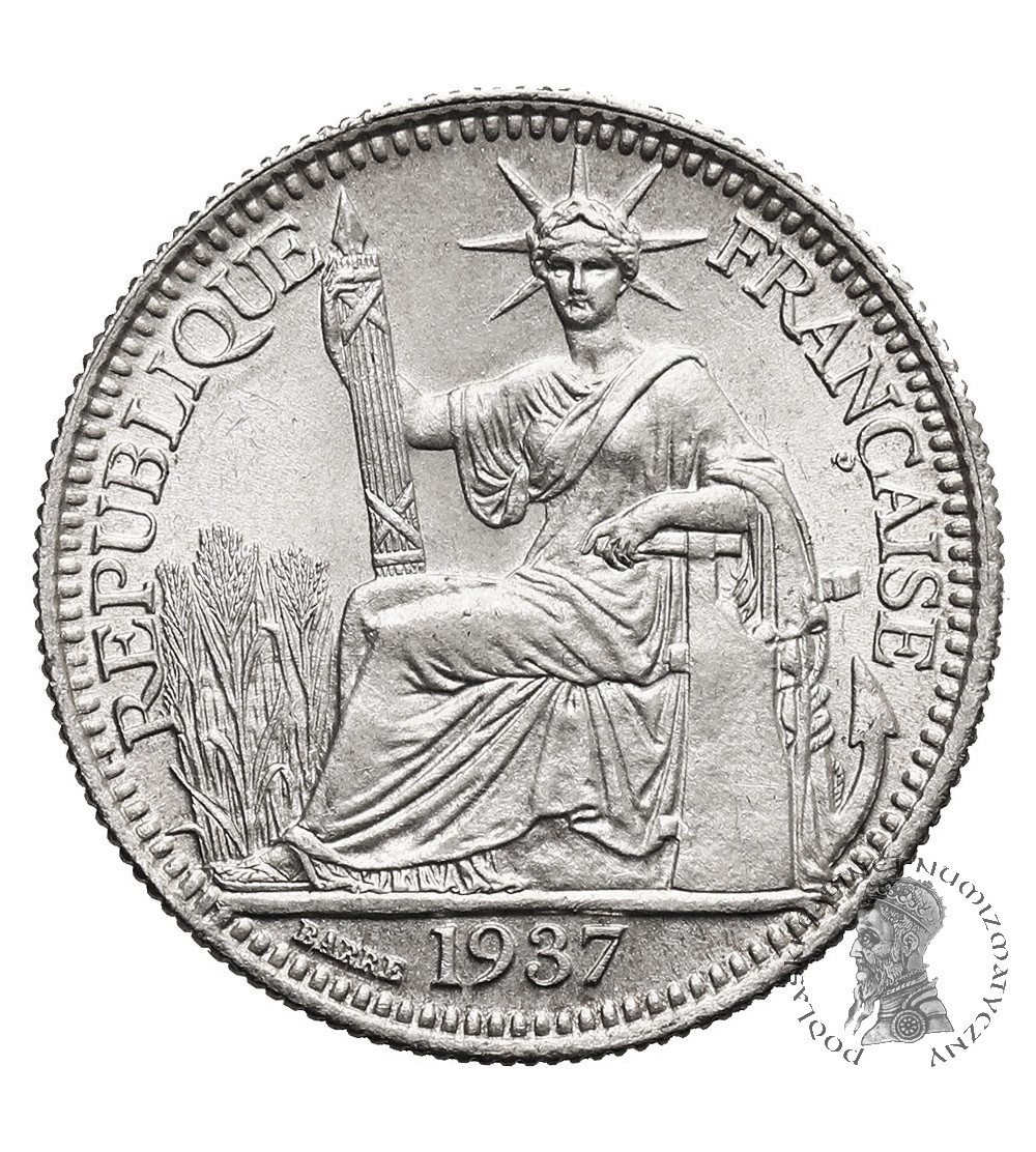 French Indochina. 10 Cents 1937, Monnaie de Paris
