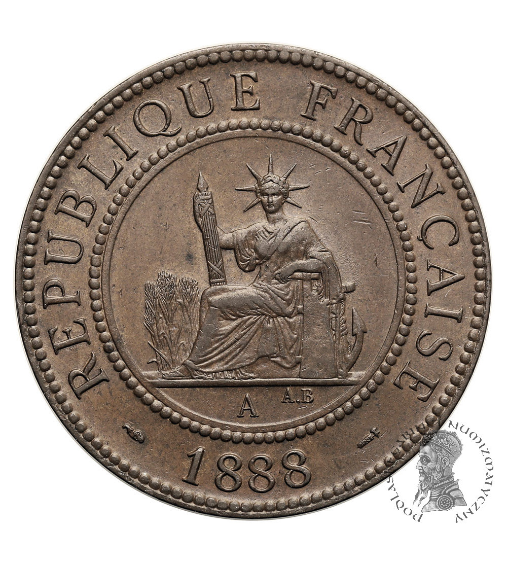 French Indochina. 1 Cent 1888 A, Monnaie de Paris