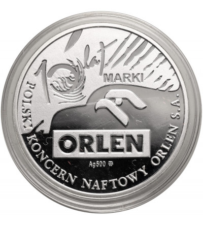 Polska. Srebrny medal z okazji 10 lecia marki Orlen