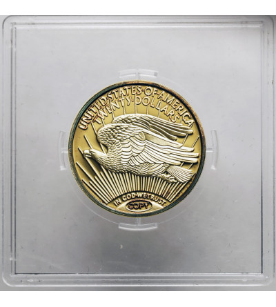 USA. 20 Dollars Double Eagle 1933, REPLICA, Silver plated with 24-carat Gold