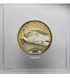 USA. 20 dolarów Double Eagle 1933, REPLIKA, srebro platerowane 24 karatowym złotem